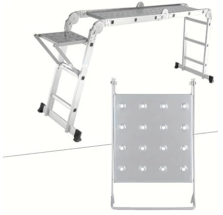 Ladder Caddy Work Stand Tray - Organize Tools & Paint at Height, with Quick Release for Easy Transport