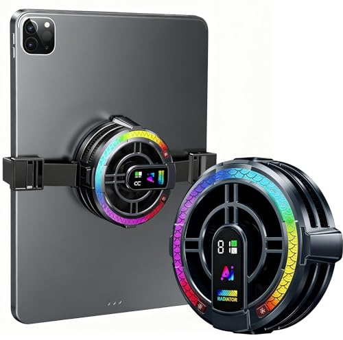 Frigorifero per Tablet,4 Modi di Raffreddamento,Frigorifero Magnetico per Cellulare,Frigorifero per Laptop,Riscaldatore Universale per Cellulare/Tablet/IPad,Per Giochi Mobili, Tiktok Live-Streaming