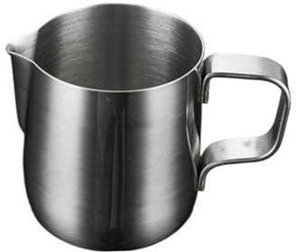 FJIXUO Pichet à lait artisanal en acier inoxydable, 2 pièces, pichet mousse de, café Latte, d'art, tasse Pour La Maison Et Le Bureau(600ml)