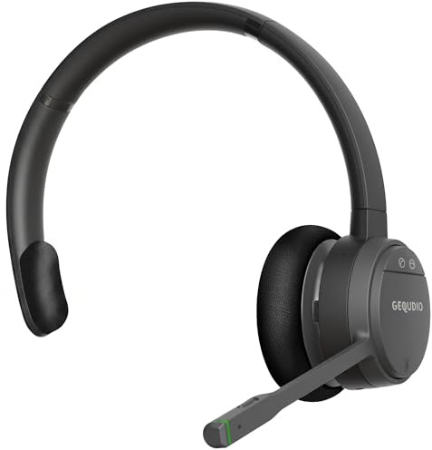 GEQUDIO DECT & Bluetooth Headset für FritzBox, GC-1, 1-Ohr ohne Ladeschale | 1-Ohr Mono · Kabellose Anrufsteuerung am FritzFon · DECT & Bluetooth · verlängerter Kopfbügel · PC & Smartphone