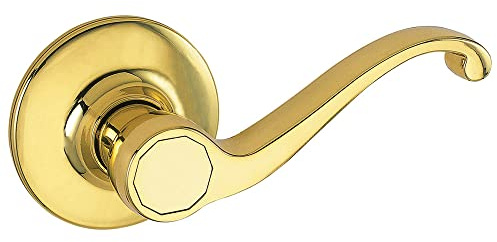 Design House 775338 - Maniglia per porta scorrevole reversibile per porta sinistra o destra, finitura ottone lucido