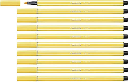 STABILO - Premium-Filzstift - Pen 68-10er Pack - gelb