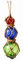 Quay Traders Triple Glass Buoy - Red/Blue/Green 10x10x38cm - Decor Decorative