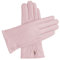 Downholme Klassische Lederhandschuhe mit Innenfutter aus Kaschmir für Damen (Rosa, S)