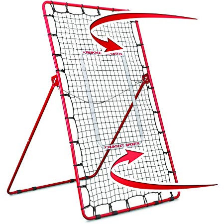 Rukket Pitch Back Baseball/Softball Rebounder, 4x6 Pitching and Throwing Practice Partner, Verstellbarer Winkel Pitchback Trainer