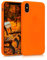 kwmobile Hülle kompatibel mit Apple iPhone XS Hülle - weiches TPU Silikon Case - Cover geeignet für kabelloses Laden - Neon Orange