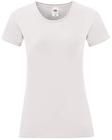 Fruit of the Loom Womens/Ladies Iconic T-Shirt (M) (White)
