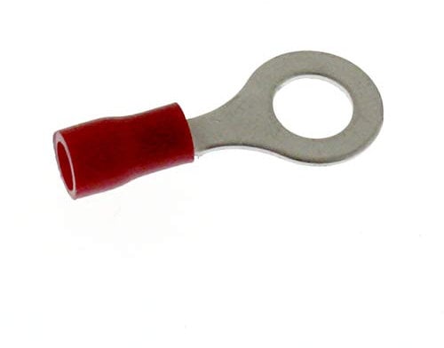 SeKi 14012 - Terminali ad anello isolati, M6, 0,5-1,5 mm, 25 pezzi, colore: Rosso