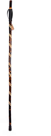 FOREST PILOT Double Lathy Twisted Style Wooden Walking Stick (Dark Brown Color, 55 Inches, 1 Piece)­