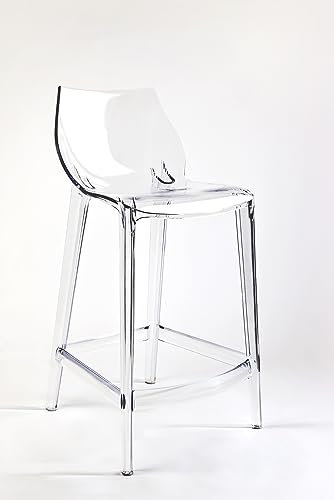 Mahi Mahi - Transparenter Designhocker aus Polycarbonat - H66 - Set 2 Stück Neutral