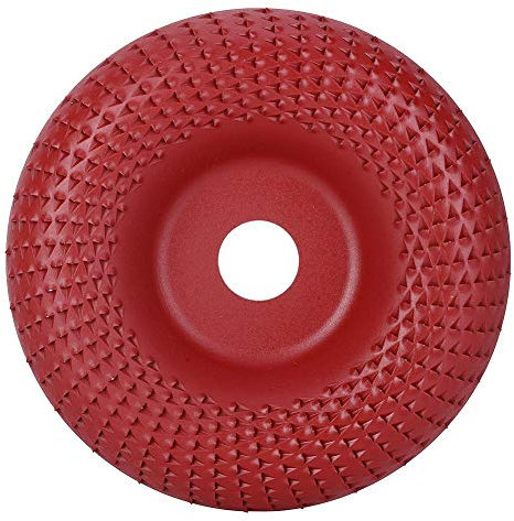 16mm Schleifkettenscheibe, Winkelschleiferkettenscheibe, Schnellarbeitsstahl Schleifscheibe Holzbearbeitungswerkzeug Zubehör(Tiefrot)