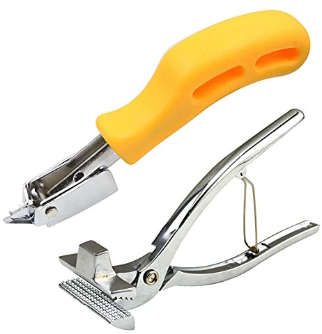 Leinwand Zange+Klammerentferner 2-teiliges Set Professionelle Verstellbar Legierung Leinwand Spannzange Metall-Profi-Abzieher zum Entfernen und Leinwand Spannzange Ölgemälde-Rahmenwerkzeug