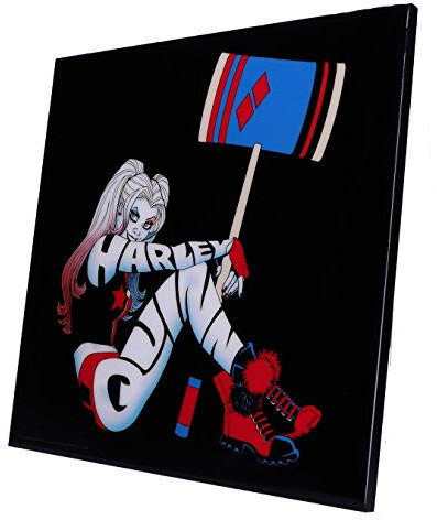 Nemesis Now Batman Harley Quinn Joker Crystal Clear Bild Art Black Multi, 32 cm