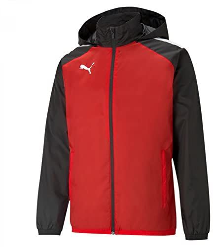 PUMA Unisex Baby Teamliga All Weather Jacke, Rot, 140