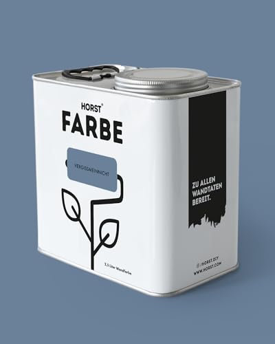 HORST Wandfarbe Vergissmeinnicht 5L - Hochwertige Innen-Farbe - Hohe Deckkraft & Schnelltrocknend - Geruchsneutral - Spritz- & Tropffrei - 100% Natürlich - Blau