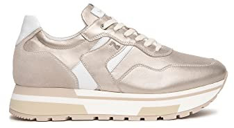 Nero Giardini E218070D Sneakers Donna in Pelle E Camoscio - Rosa Antico 37 EU