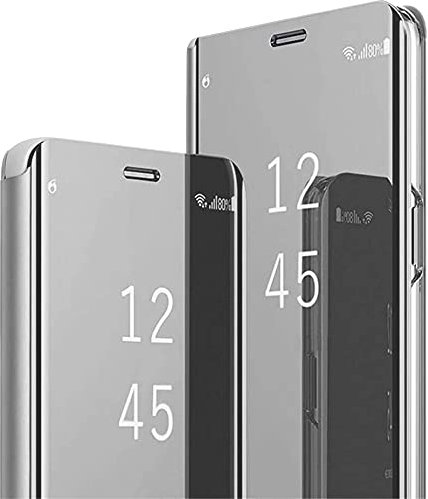 für Samsung S8 Hülle Leder Flip Case Spiegel Handyhülle für Samsung Galaxy S8 Schutzhülle 360 Grad Hard PC Stoßfest Cover Original Ständer Funktion Tasche Etui S8 Hülle 5.8