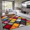 Paco Home Teppich Wohnzimmer Kinderzimmer Kurzflor Moderne 3D Optik Kariert Geometrische Muster, Grösse:120x170 cm, Farbe:Bunt 4