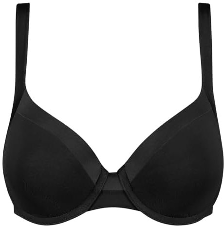 DIM Soutien-Gorge Femme Ampliforme Avec Armatures Generous Invisible x1, Noir, 95B