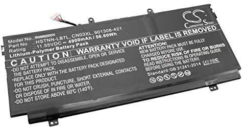 vhbw Batterie Compatible avec HP Envy 13-AB003NA, 13-AB003NL, 13-AB003NN, 13-ab003nf, 13-ab003ng Ordinateur Portable (4900mAh, 11,55V, Li-polymère)