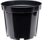 Garronda Pots Horticulture Ronds Pots pour Culture de Plants de Plantes et Fleurs GD-0025 (Noir, ⌀ 15cm H 12cm)