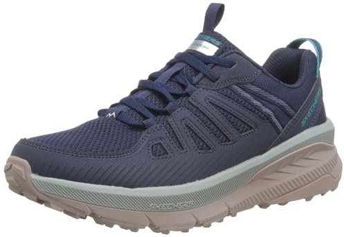 Skechers Switch Back Cascades, Zapatos de Trekking Mujer, Navy Mesh/Trim, 39 EU
