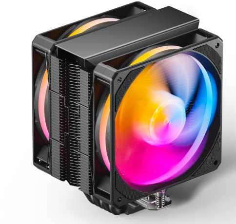 upHere Disipador de CPU con 6 tubos de calor, torre única con doble ventilador LED RGB direccionable de 120 mm, ventilador de CPU para Intel LGA 1700 2011 2066(X79/X99) 1200/AMD Ryzen AM5/AM4, P6DC