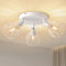 ANWIO deckenstrahler 3 flammig, vintage deckenlampe schwarz E14 drehbar, Deckenstrahler Weiß mit rundem Sockel,Deckenstrahler,deckenlampe led, lampe wohnzimmer kinderzimmer (ohne Glühbirnen)