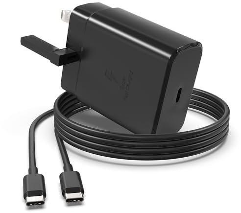 Etssembo 45W Super Fast Charger, USB C Plug, 6 FT Cable, Black, Compatible with Samsung Galaxy S23 Ultra/S23+/S23/S22 Ultra/S22+/S21/S20/S20+/S20 Ultra/Tab S8 Ultra, PPS Charger 3.0