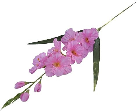 Sharplace Artificial Gladiolus Flower, Artificial Flower Ornament, Floral Arrangement DIY Gift Wedding Flower with Stem, for Garden Home Decor, Pink