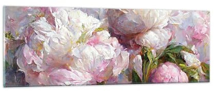 ARTTOR Bilder auf Glas 90x30cm Wandbild Glasdruck Botanik Blumen - 5975