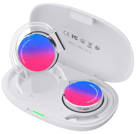 Open Ear Headphones Bluetooth V5.3, Clip on Earphones Wireless with Earhooks On-Ear, Sports Headset Bluetooth with 4 Microphones, Noising Cancelling/Long Battery Life/with Charging Case