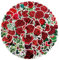 100Stück Rose Aufkleber für Kühlschrank, Fahrrad,Gepäck,Motorrad, Skateboard,Auto,Laptop,Stoßstange,Rote Blumen Wasserdicht niedliche Aufkleber,Jungen Kinder Geschenk,Pflanzen Sticker