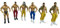 PEBBLE HUG Mini Wrestling Action Figure Toy, Toys for Kids & Adults, Sports Fans, Action Figure for Collectors and Display, Gift Idea, Safe and Durable, Realistic Superstar Figures, (6 Pcs)