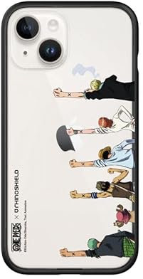 RhinoShield Modulare Case kompatibel mit [iPhone 14] | Mod NX - Anpassbare & stoßdämpfende Schutzhülle im schlanken Design - 3.5 Meter Fallschutz - Schwarz [One Piece/X Mark of Friendship Colored]