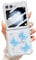 UEEBAI Glitter Case for Samsung Galaxy Z Flip 6/5 5G, Pretty Bling Butterfly Sparkle Phone Case for Girls - Blue