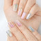 Sethexy Cercueil court Press on Nails Arc-en-ciel Oeil de chat Faux ongles Coloré Faux ongles Gradient Faux ongles Faux ongles à coller Pour les femmes et les filles 10Pcs