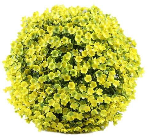 Künstliche Pflanze, Formschnittkugel – Buchsbaum-Graskugel, dekorative hängende Formschnittkugel | realistische, runde künstliche Buchsbaum-Formschnitt-Pflanzen, für drinnen und draußen, hängende