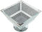 JAYOGLA Silver Crystal Diamond Fruit Bowl Chrome Finish, Glass 21 x 21 x 26 cm