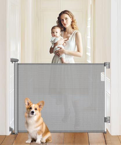 Ycozy Puerta Seguridad Bebé Extensibles 200cm Barrera Seguridad Niños Escalera Retráctil para Escaleras, Pasillos, Interiores y Exteriores