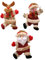 Ciieeo 1 Satz Weihnachtsschmuck Christbaumschmuck Weihnachtsbaum Hängender Weihnachtsmann Weihnachtspuppe Weihnachts Figuren Weihnachtsfigur Weihnachtsanhänger Minipuppe Stoff Brown 3st