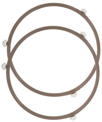 PRETYZOOM 2pcs Microwave Turntable Holder Round Oven Tray Roller Ring Medium Size Glass Material Scratch-Resistant Design Suitable for Most Microwave Ovens