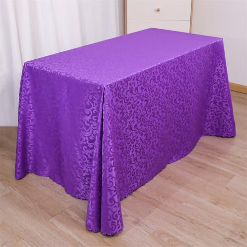 KLUOT Nappe Polyester 180 x 260 cm Violet Nappe de Table Nappes en Polyester Protection Lavable pour Cuisine Jardin Restaurant