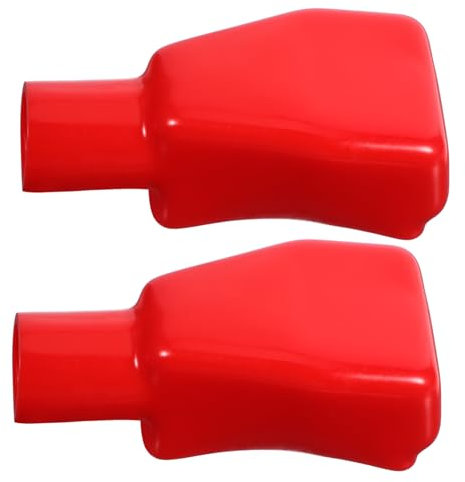 BELLIFFY 2 Stück Abdeckungen Für Batteriepol Batteriepolabdeckung Rot Für Den Positiven Pol Der Autobatterie Batteriepolschutz Aus Pvc Flexible Isolierkappe Für Batteriepol