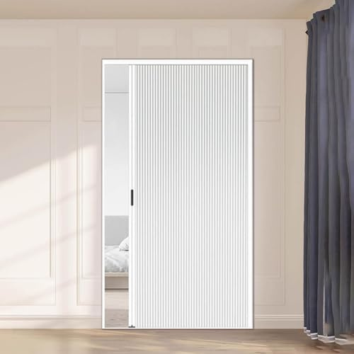 Puertas de acordeón 190 200 210 220 240 Cm De Alto Puerta Plegable Invisible De Nido De Abeja, Sin Perforaciones Puertas De Acordeón Para Armarios Interiores, Puertas Corredizas Plegables(100x210cm/39