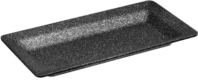 APS 30505 - Vassoio GN 1/3, in alluminio, antiaderente, 32,5 x 17,6 cm, altezza 3 cm, colore: Nero/Argento
