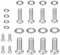 24 Pack TV Mount Hardware Kit, VESA TVMount Screws, Universal TVMounting Hardware Kit, Vesa Screw TVStand Screw Stainless for TV and Monitor Mounts Bracket Fixing Stainless Steel Screws Washers