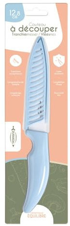 Durandal - Couteaux de cuisine en céramique avec étui, 4 tailles de lames - Découpe, épluche et tranche viandes, légumes, fruits