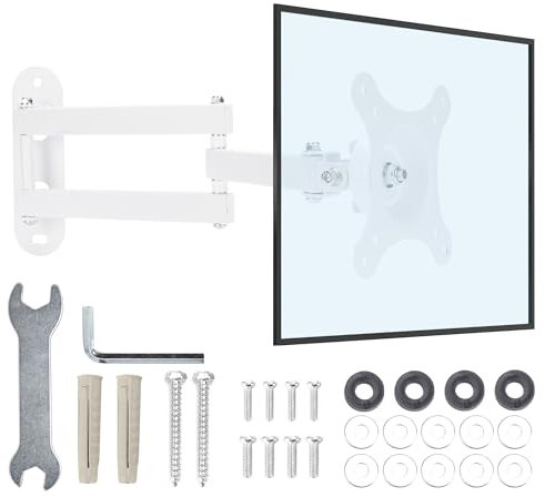 MEKOTRIN Wall Mount for TV Monitor - Folding Rotating TV Mounting Bracket for Monitor with VESA 100x100mm/75x75mm Most TVs Up to 33.1Ibs