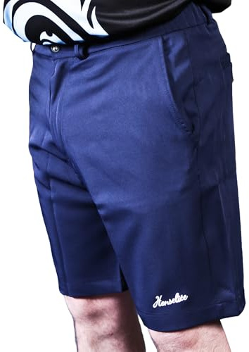 Henselite Style23 Men's Lawn Bowling Shorts, Polyester Spandex Twill, Elasticated Waist, Multiple Colours